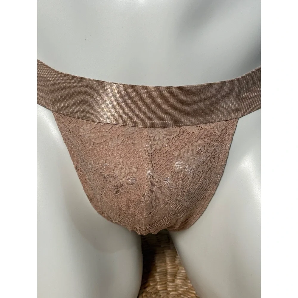 Cosabella NSN Lace Sports Brief Beige Nude Gender‎ Inclusive Underwear L